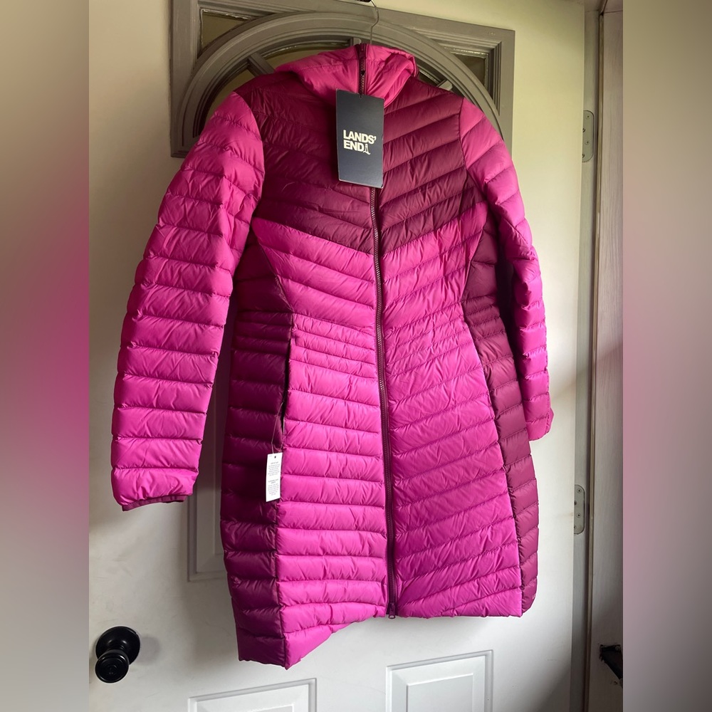 NWT Lands’ End Wanderweight Ultralight Packable Hooded Down Jacket